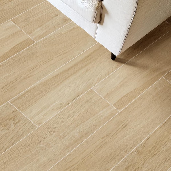 Benson Park Beige 9 in. x 47 in. Matte Porcelain Floor Tile (2.94 sq. ft./Each) Benson Park Beige 9 in. x 47 in. Matte Porcelain Floor Tile (2.94 sq. ft./Each)