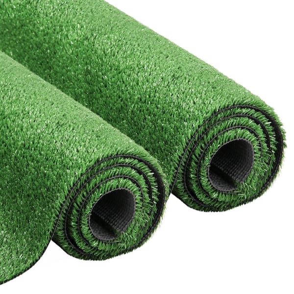 0.4in Pile Height 7 ft. x 12 ft. Green Artificial Grass Turf