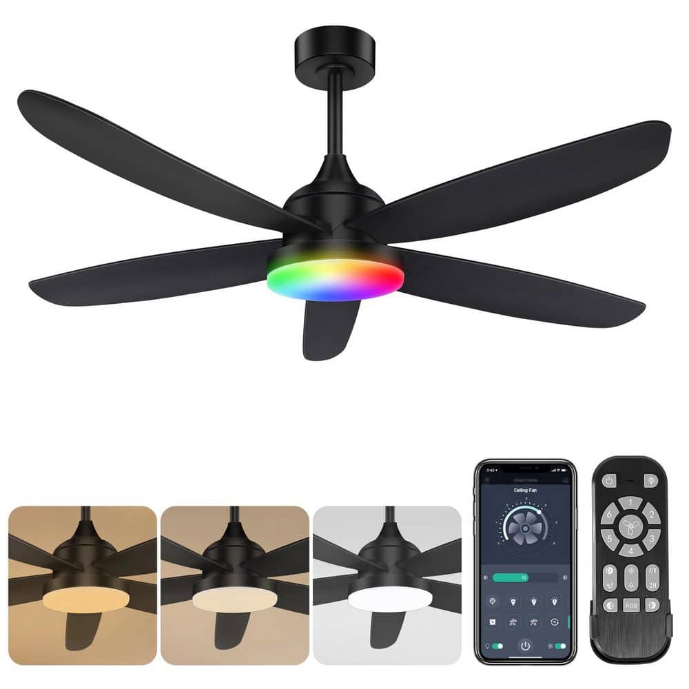 BICIK 42 in. RGB Integrated LED Indoor/Covered Outdoor Black
