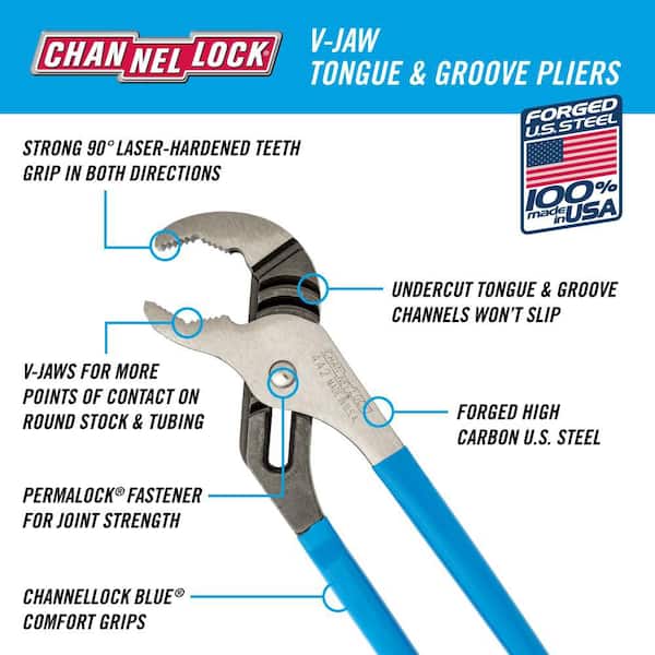 12 in. V-Jaw Tongue and Groove Pliers