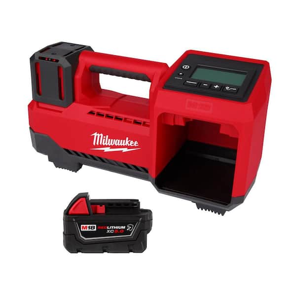 M18 18-Volt Lithium-Ion Cordless Electric Portable Inflator w/ 5.0 Ah Battery