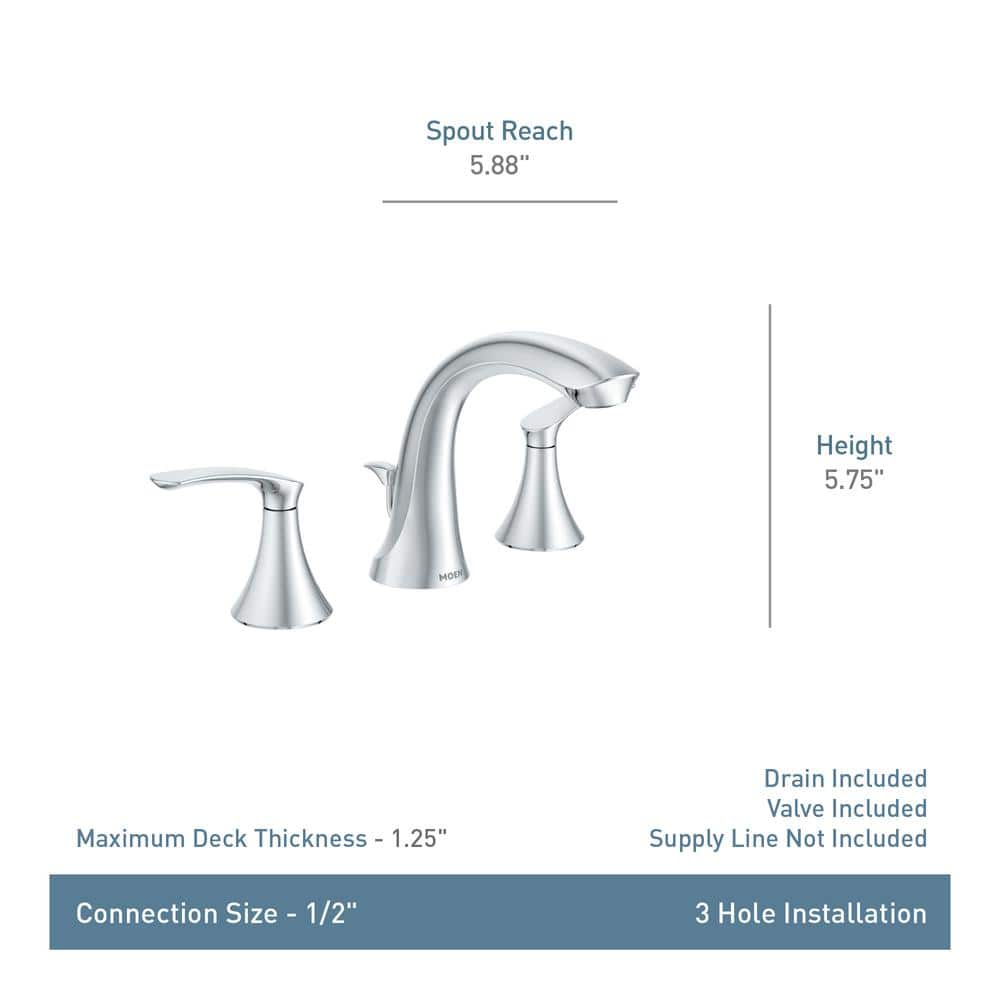 Darcy High-Arc Chrome Widespread Bathroom Faucet with Lever Handles