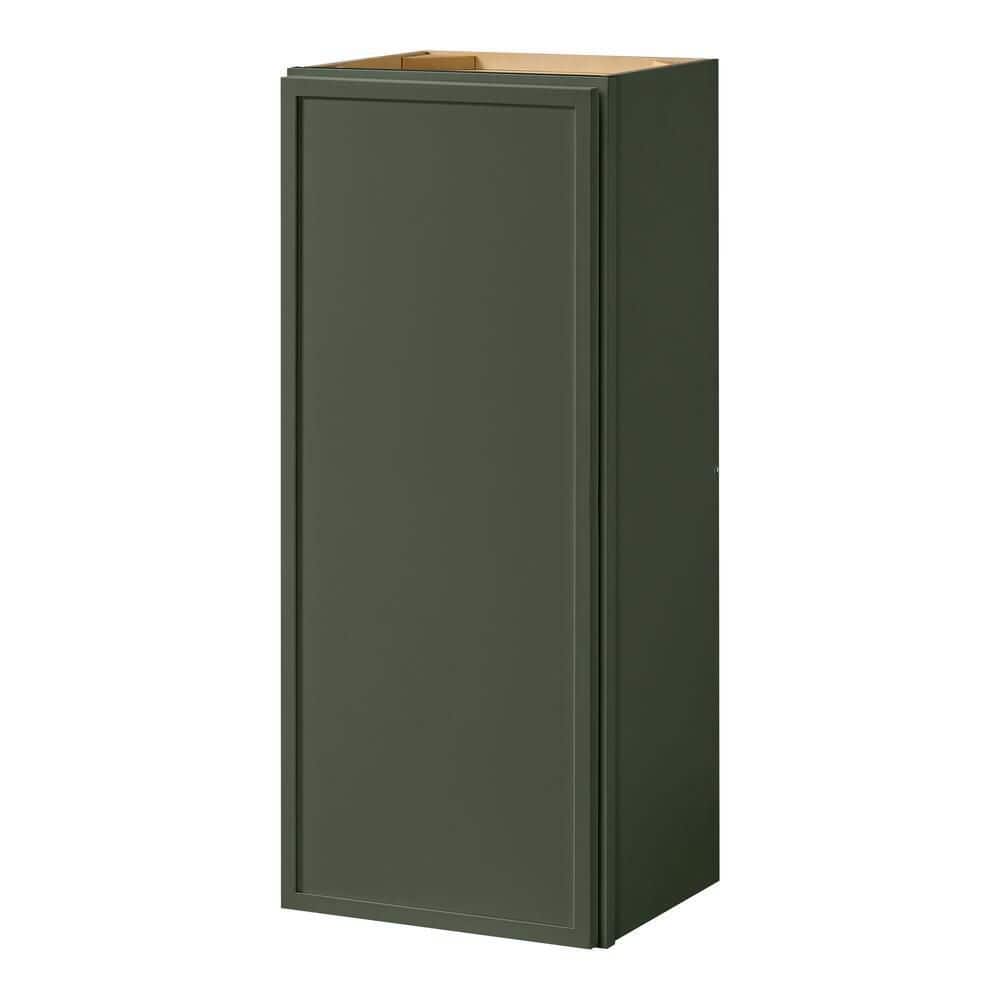Leyton 15 in. W x 12 in. D x 36 in. H Ready to Assemble Plywood Slim Shaker Wall Kitchen Cabinet in Fern Green price history on PriceWatchPro