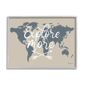 Explore More Sentiment Crossed Arrows World Map By Becky Thorns Framed Print Abstract Texturized Art 16 in. x 20 in.