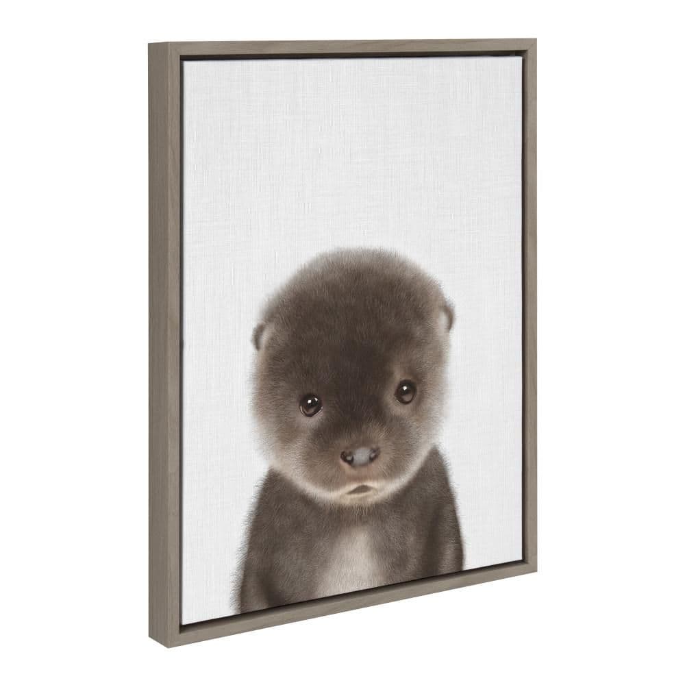 "Sylvie ""Baby Otter Color Illustration"" by Simon Te of Tai Prints Animals Framed Art Print 24 in. x 18 in." price history on PriceWatchPro