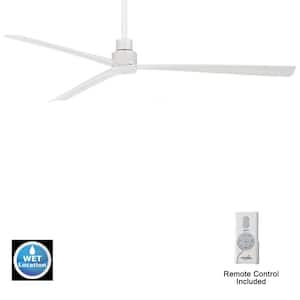 Simple 65 in. 6 Fan Speeds Ceiling Fan in Flat White with Remote Control