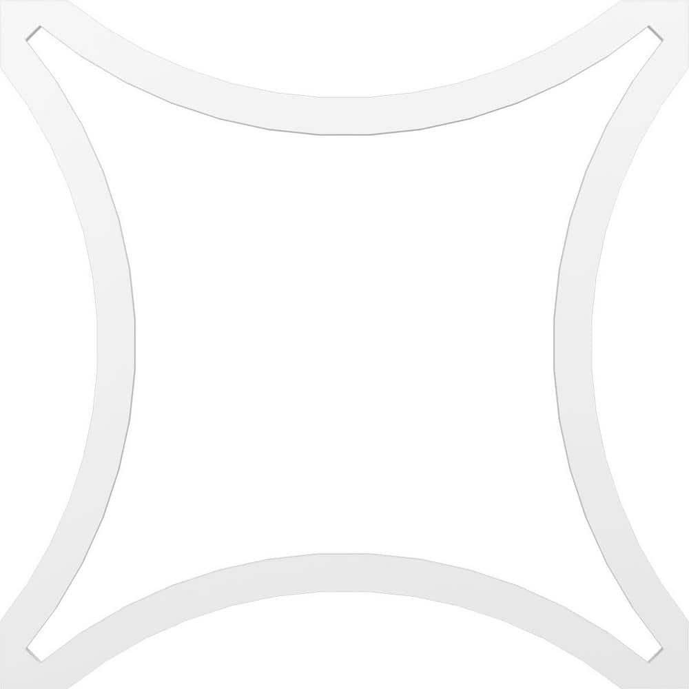 Large Lilley Fretwork 3/8 in. x 4 ft. x 4 ft. White PVC Decorative Wall Paneling 1-Pack