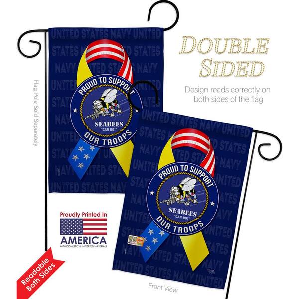 Breeze Decor 13 in. x 18.5 in. Support Seabees Troops Navy Garden Flag  Double-Sided Armed Forces Decorative Vertical Flags HDG108656-BO - The Home  Depot