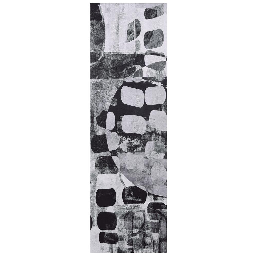 Monochrome Black and White Abstract Canvas Wall Art