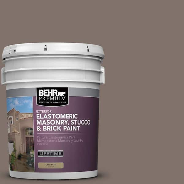 5 gal. #MS-86 Dusty Brown Elastomeric Masonry, Stucco and Brick Exterior Paint