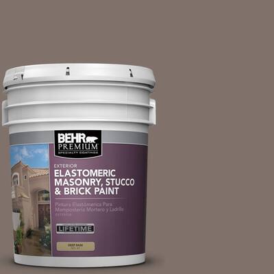 5 gal. #MS-86 Dusty Brown Elastomeric Masonry, Stucco and Brick Exterior Paint