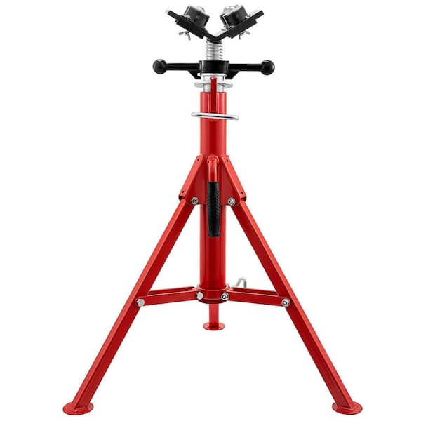VEVOR Pipe Jack Stand with 4-Ball Transfer V-Head Welding Pipe Stand 28 in. in. to 52 in. Height 1107S-Type for Welding Pipe