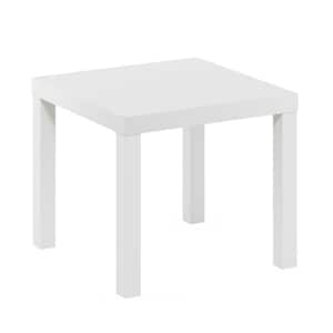 Classic 20 in. White Square Wood End Table