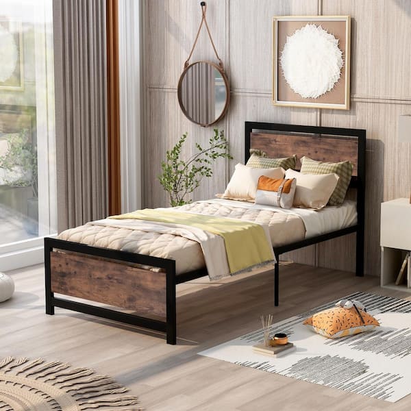 Black twin headboard and footboard discount