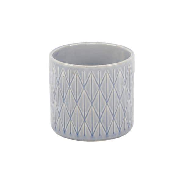 4.8 in. Malibu Small Blue Textured Ceramic Pot (4.8 in. D x 4.3 in. H)