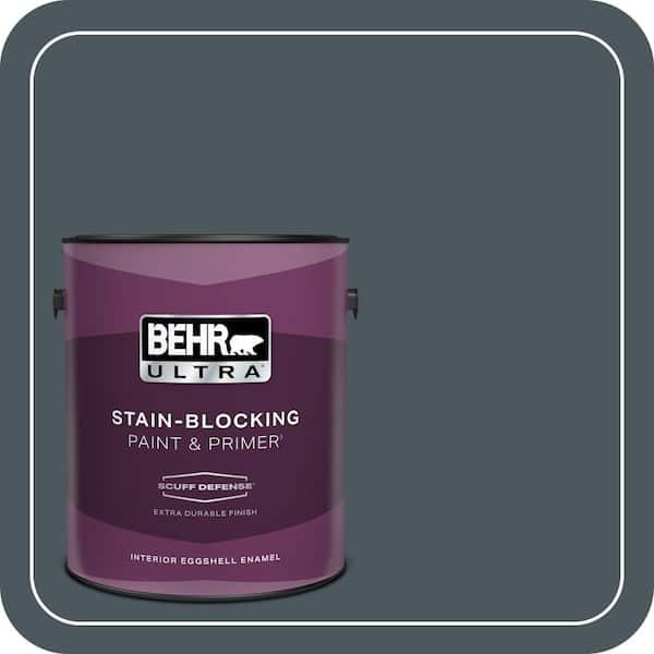 BEHR ULTRA 1 gal. #N470-7 Submarine Gray Extra Durable Eggshell Enamel Interior Paint & Primer