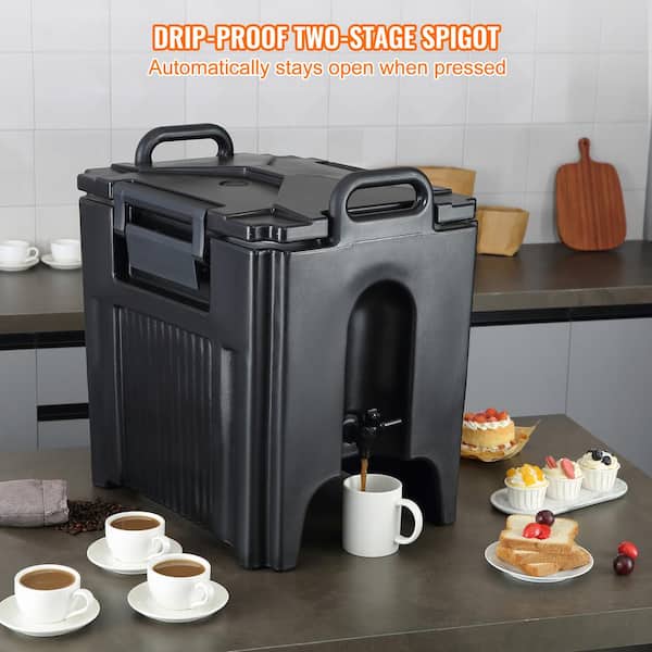 SVOPES Insulated Beverage Dispenser, 10 Gal. Hot and Cold Server