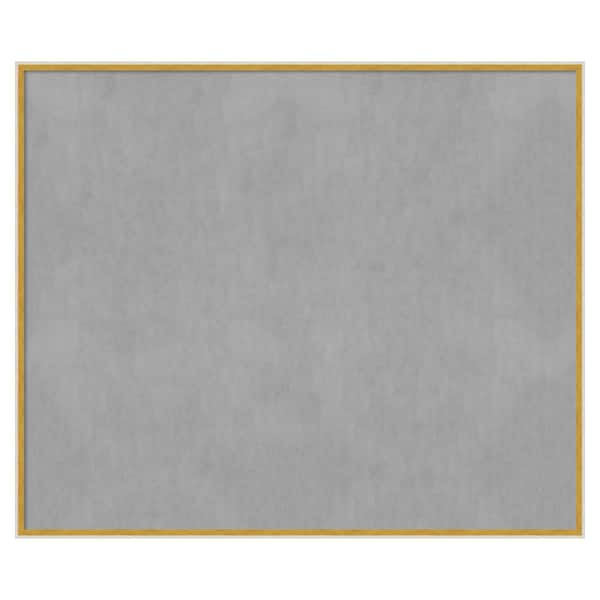 Amanti Art Paige White Gold 49 in. x 41 in Framed Magnetic Board