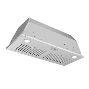 30 in. 380 CFM Ducted Insert Range Hood in Stainless Steel with Push Button Controls LED Lights and Permanent Filters