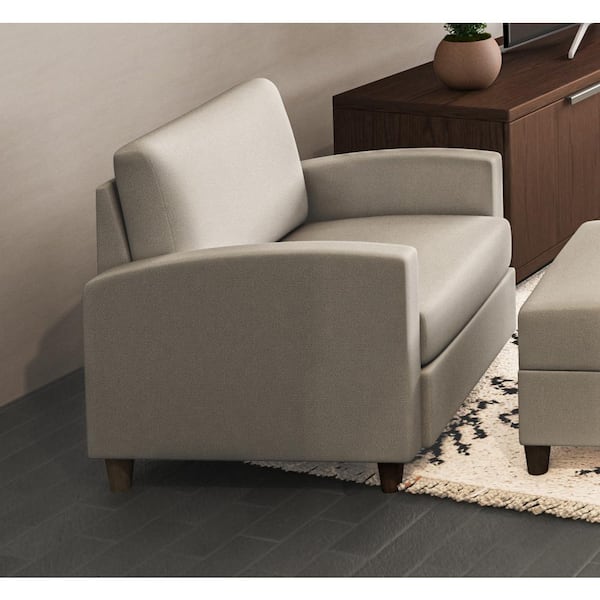 HOMESTYLES Blake Modern Beige Upholstered-Pillow-Back Arm Chair