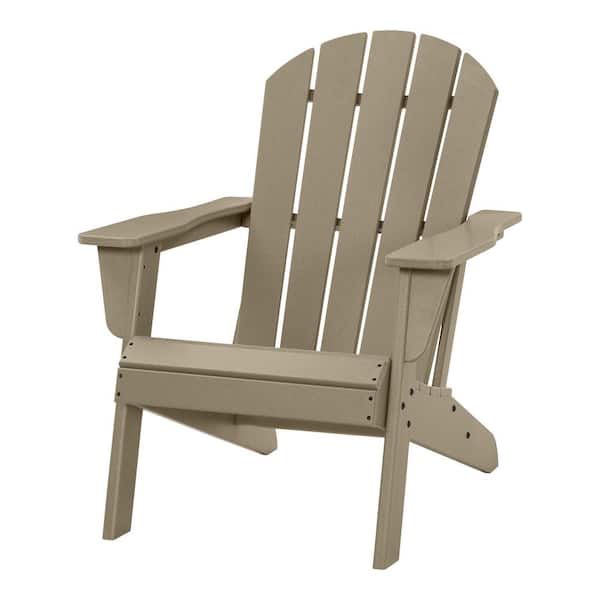 Seaside Bluff HDPE All-Weather Traditional Adirondack Chair Brown