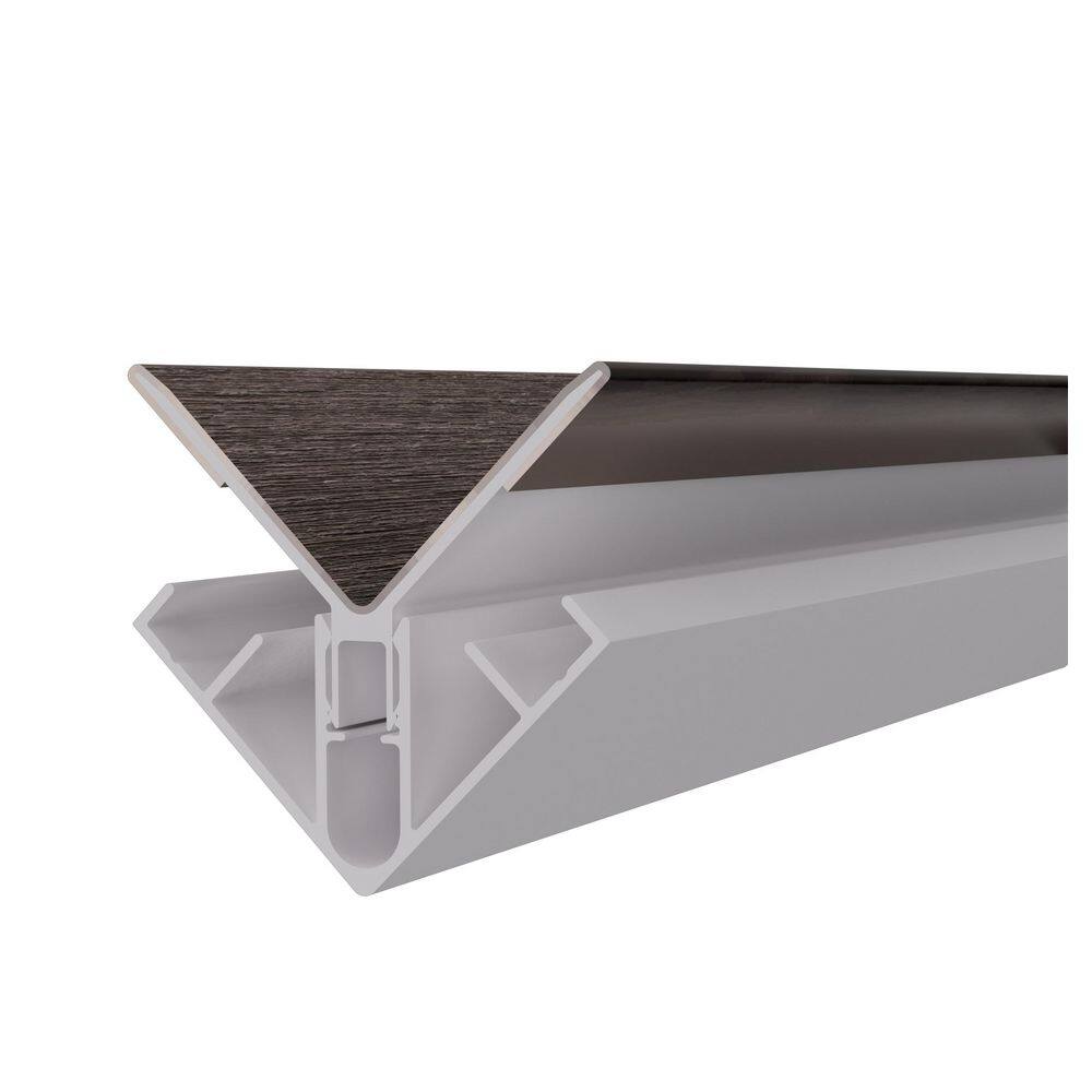 Alusions 2.63 in. x 2.69 in. x 8 ft. Spanish Walnut Composite Aluminum Inside Corner Trim Kit  for .5 in. Board price history on PriceWatchPro