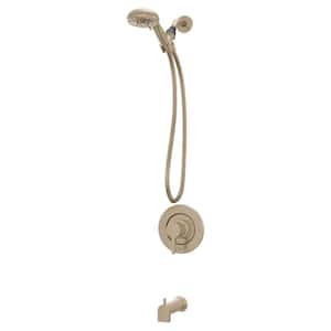 Beric Single Handle 5-Spray Tub and Shower Faucet 1.75 GPM in. Bronzed Gold (Valve Included)