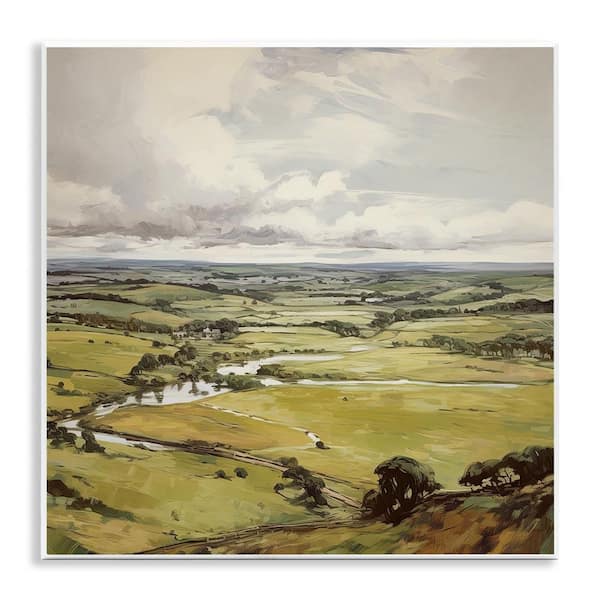 Stupell Industries Rural Tributaries Overlook by Raymond Powers Unframed Nature Graphic Art Print 12 in. x 12 in.