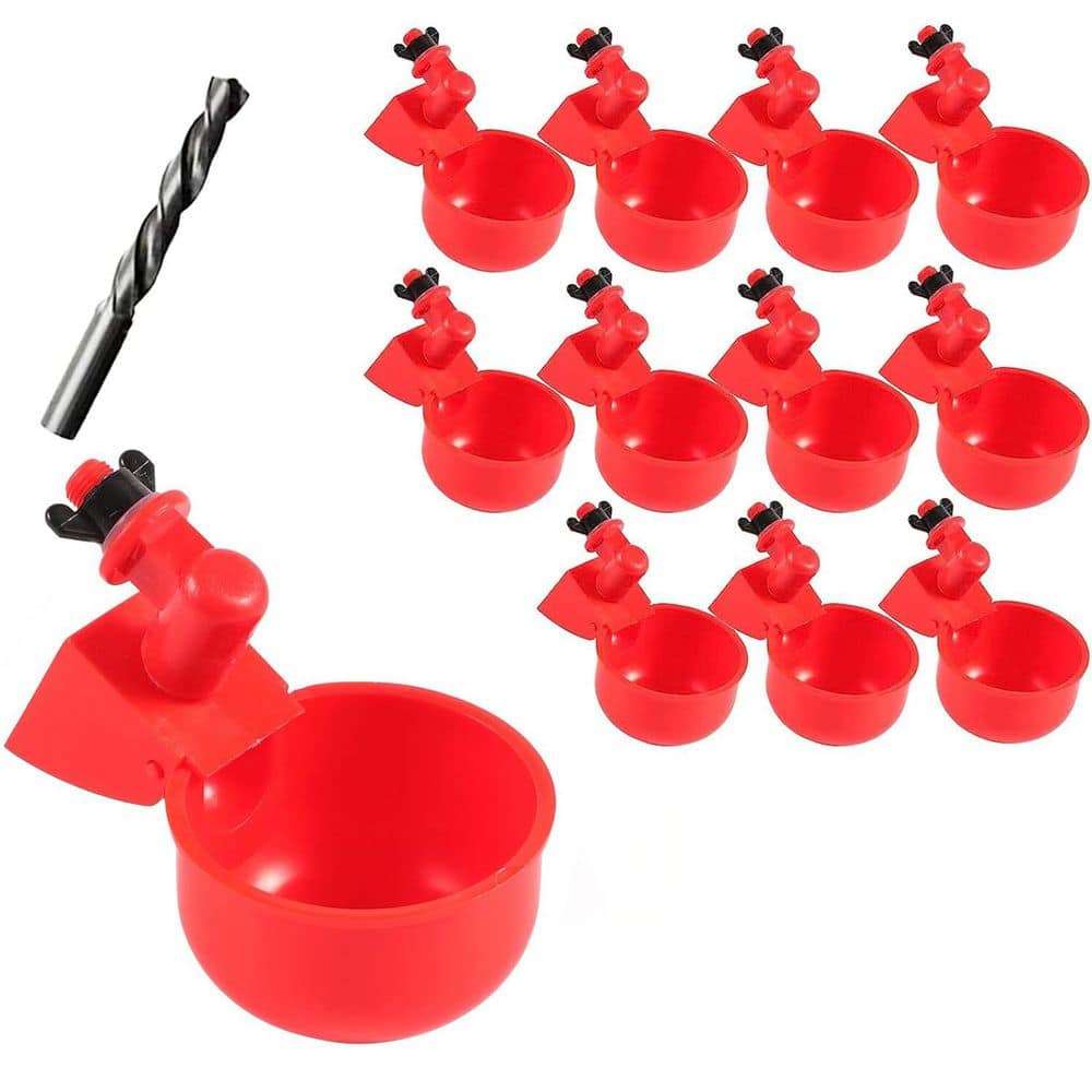 Automatic Poultry Drinking Cup 3/8 in PE Plastic Chicken Water Feeder for Duck Turkey Rabbit Geese Farm (12 Pack) price history on PriceWatchPro