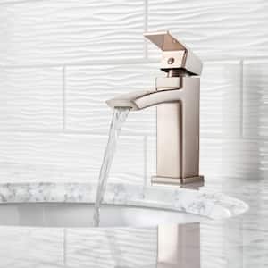 Kenzo Single Hole Single-Handle Bathroom Faucet in Brushed Nickel