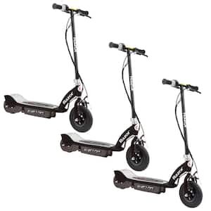 E100 Kids Ride On 24-Volt Motorized Electric Powered Scooters, Black (3-Pack)