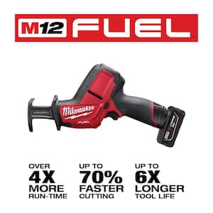 M12 FUEL 12V Lithium-Ion Cordless HACKZALL Reciprocating Saw Kit with M12 Compact Flood Light (Tool-Only)
