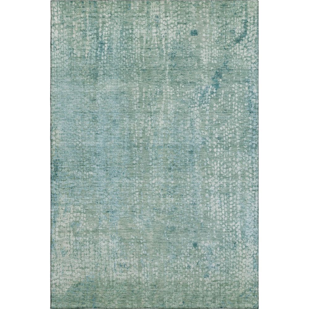 Mayfield Premium Machine Washable Abstract AMF2087 Teal 8 ft. x 10 ft. Area Rug price history on PriceWatchPro