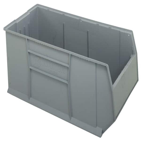 QUANTUM STORAGE SYSTEMS Quantum Rackbin 42 in. 63-Gal. Storage Tote in Gray (1-Pack)