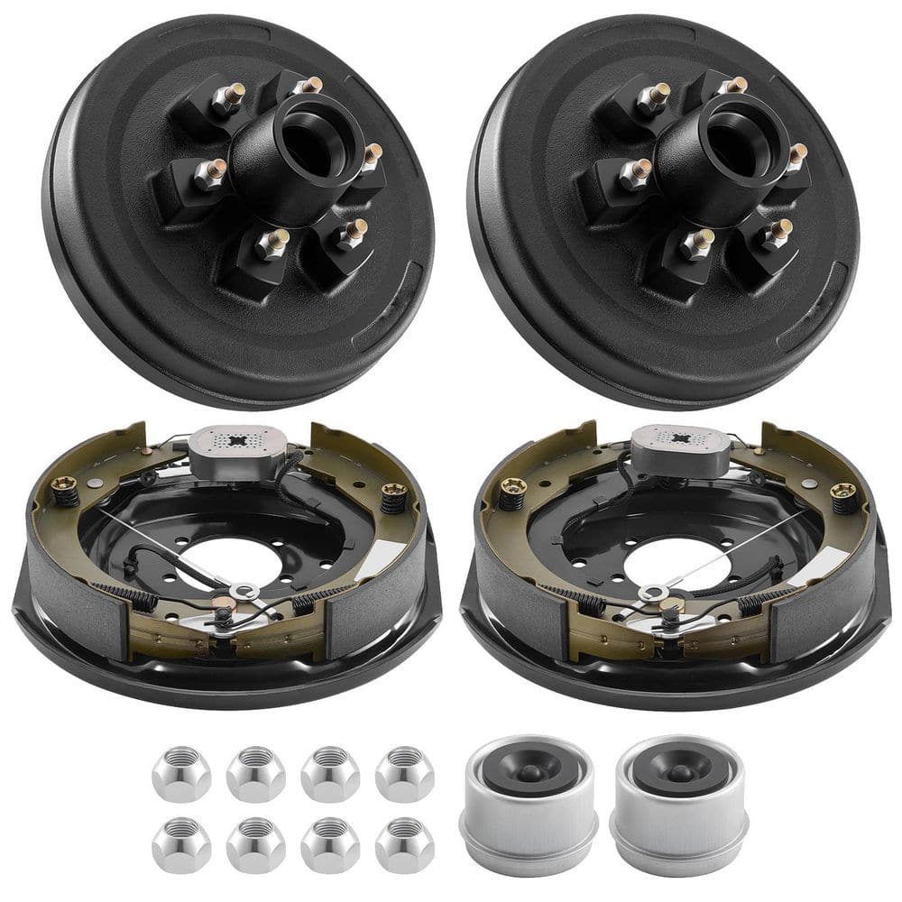 Electric Trailer Brake Assembly, 12 x 2 in. Self-Adjusting Brakes Kit, Backing Plates for Brake System Replacement price history on PriceWatchPro
