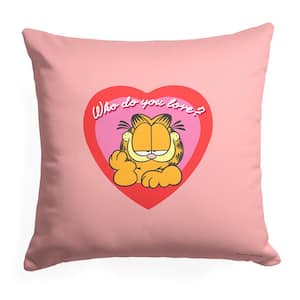 Nickelodeon Garfield Garf Love 18 x18 Printed Multicolor Throw Pillow
