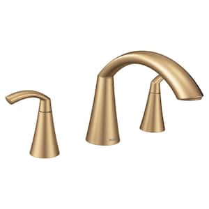 MOEN Gibson Two-Handle Deck Mounted Modern Roman Tub Faucet, Valve