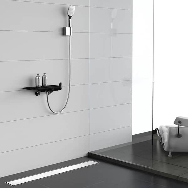 Elegante Drain Collection 36 in. Linear Stainless Steel Shower Drain - Tile  Insert KD01A110-36 - The Home Depot