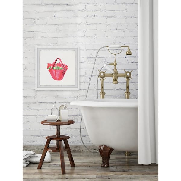 Unbranded 48 in. H x 48 in. W "Pink Rose Bag" by Marmont Hill Framed Printed Wall Art