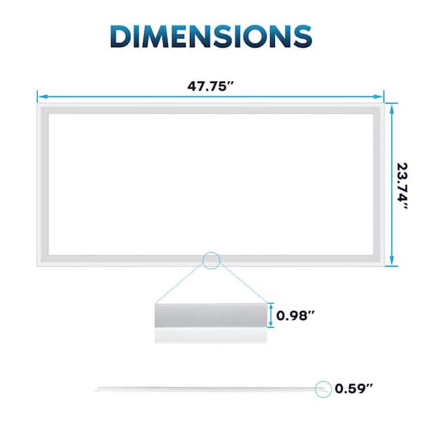 LUXRITE 2 ft. x 4 ft. Frame LED Panel Lights, 5CCT, 5200/6500/7800 Lumens, 40W/50W/60 Watt, Dimmable, Damp Rated, ETL 4 Pack