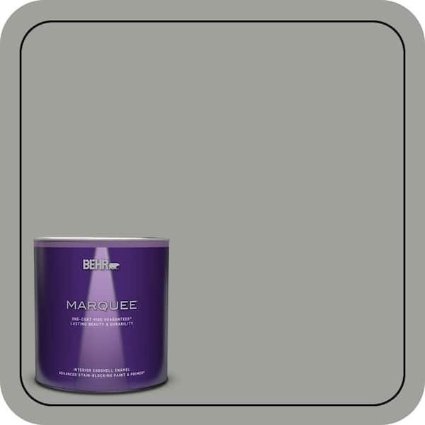 BEHR MARQUEE 1 qt. #MQ6-22 Gateway Gray One-Coat Hide Eggshell Enamel Interior Paint & Primer