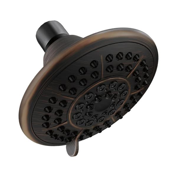 5-Spray Patterns 1.75 GPM 4.31 in. Wall Mount Fixed Shower Head in Venetian Bronze