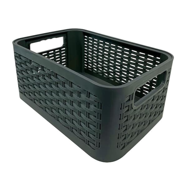 Modern Homes 1.8 MH 7 l Storage Bin in Gray 67558 - The Home Depot
