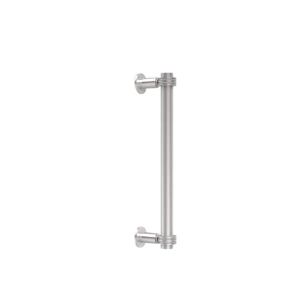 Allied Brass Contemporary 12 in. Back to Back Shower Door Pull with Dotted Accent in Polished Chrome