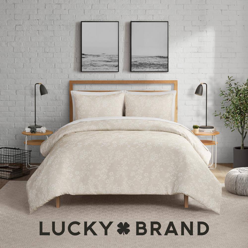 King Beige Microfiber Comforter Set with Floral Jacquard