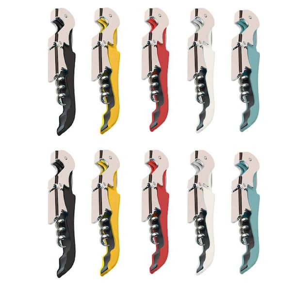 Numhew 10-Piece Multi-color Professional Waiter Corkscrew Wine Openers Set, Wine Key with Heavy Duty Stainless Steel Hinges