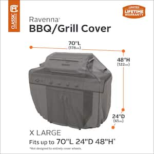 Ravenna 70 in. L x 24 in. D x 48 in. H BBQ Grill Cover in Dark Taupe