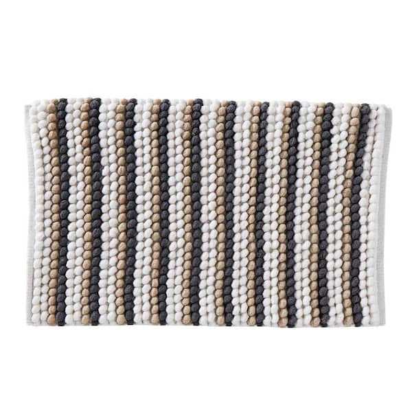 Unbranded Gray 20 in. x 30 in. Polyester Roseville Bath Rug