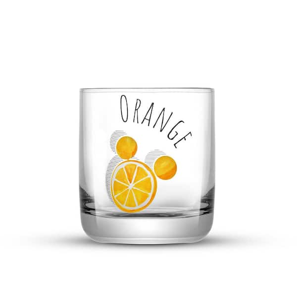JoyJolt Disney® Mickey Mouse Citrus Drinking Glasses Set of 4 