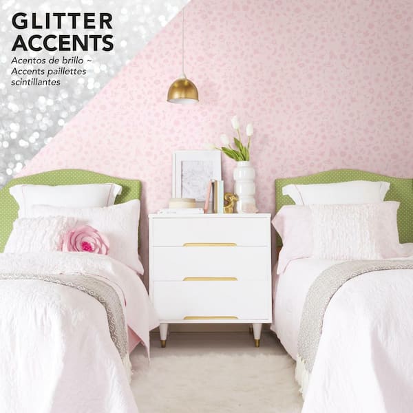 15 Wall Covering Ideas To Fall in Love With  Glitter wallpaper bedroom,  Glitter bedroom, Glitter paint for walls